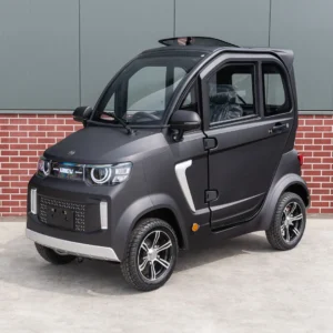 TTZ Elektromobil 2.0 – Mattschwarz – Elektromobil (führerscheinfrei) – 45 km/h – Fahrzeug im Canta-Stil